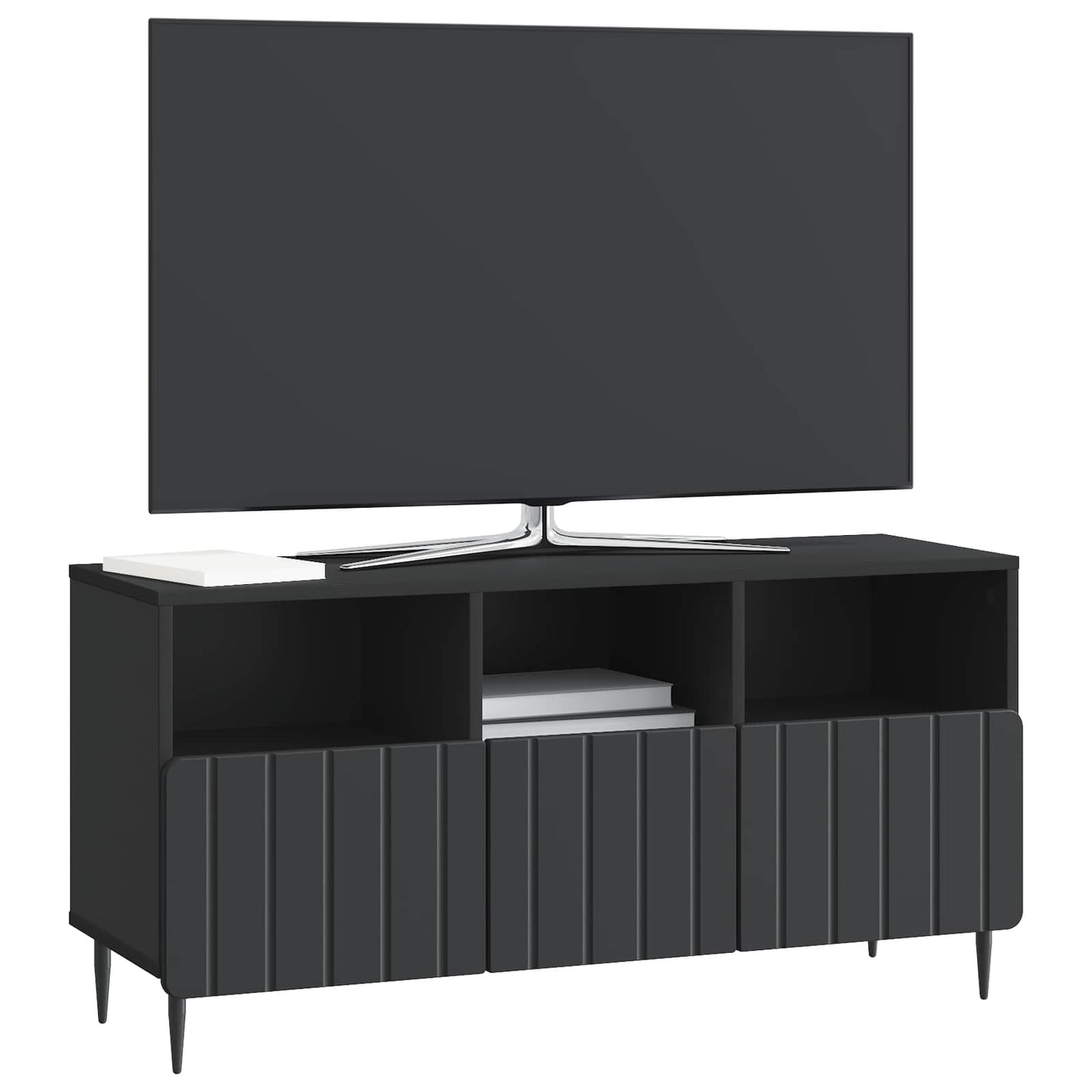 Mobile TV Nero 102 x 34,5 x 50 cm Legno ingegnerizzato