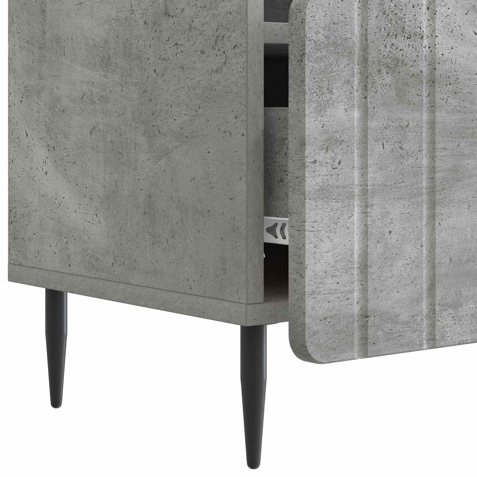 Mobile TV con cassetto Grigio Cemento 102 x 34,5 x 50 cm | homemem39