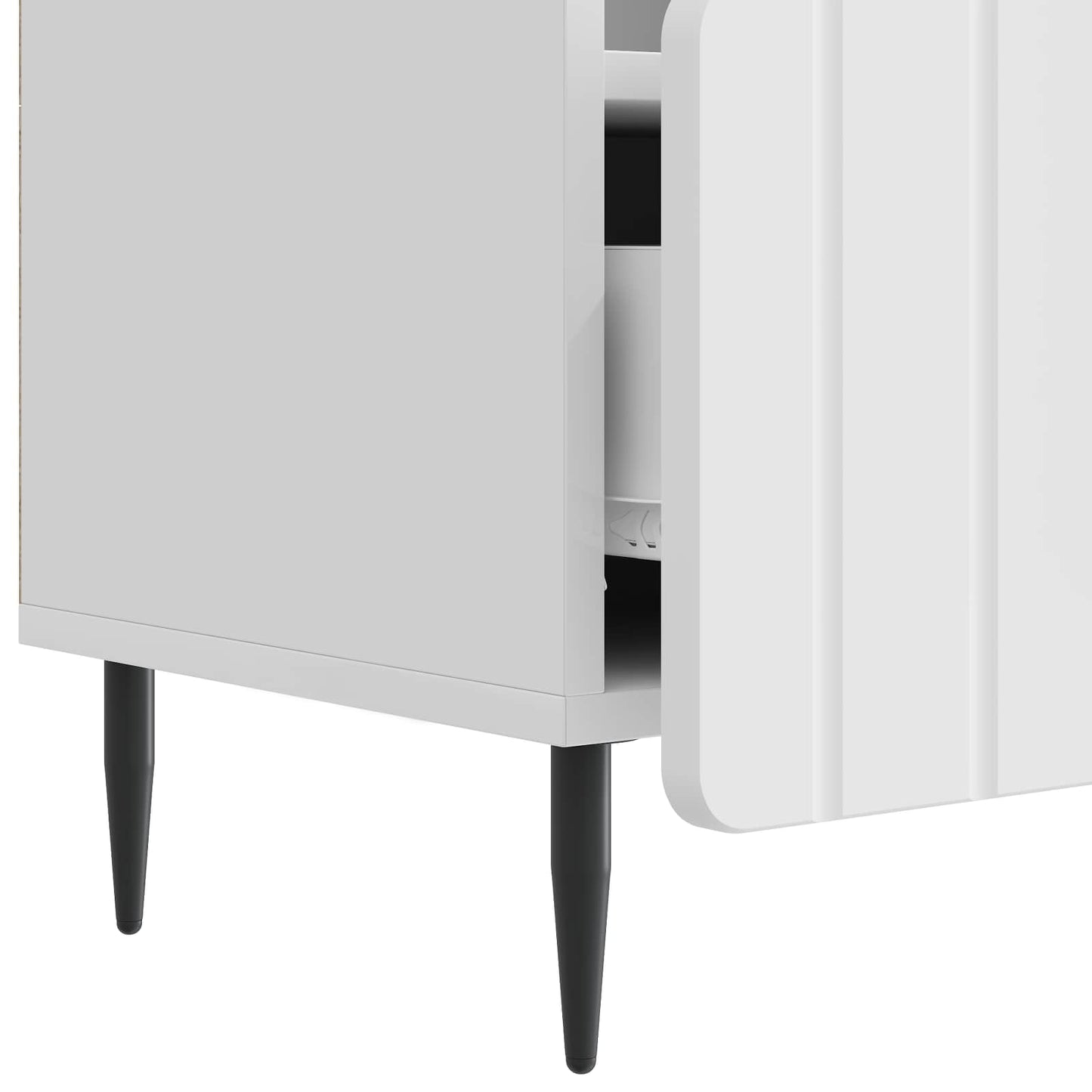 Mobile TV Bianco Lucido 102 x 34,5 x 50 cm Legno ingegnerizzato | homemem39
