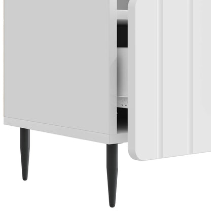 Mobile TV Bianco Lucido 102 x 34,5 x 50 cm Legno ingegnerizzato