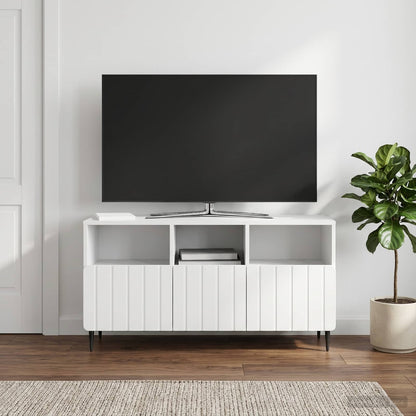 Mobile TV Bianco Lucido 102 x 34,5 x 50 cm Legno ingegnerizzato