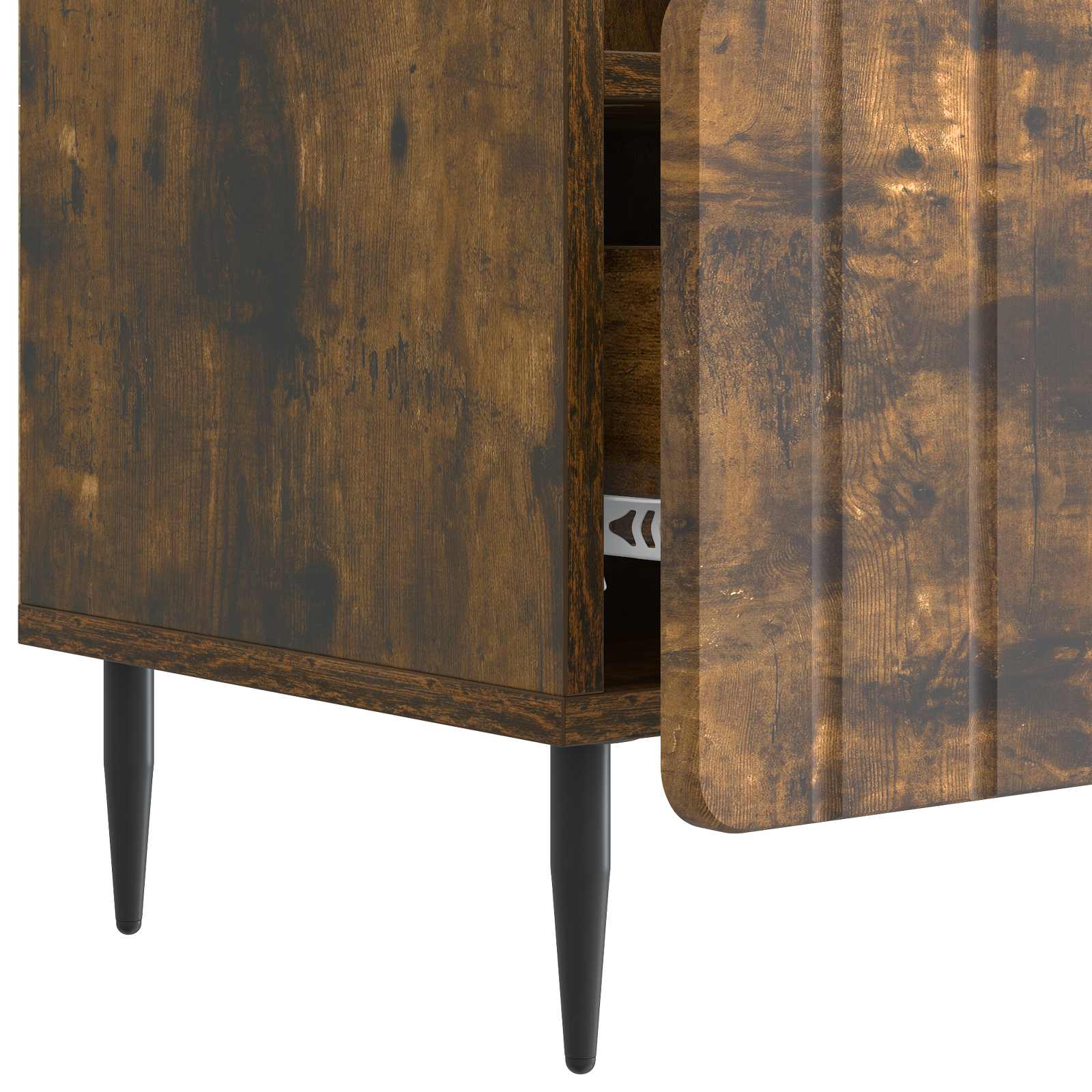 Mobile TV Rovere Fumo 102 x 34,5 x 50 cm Legno ingegnerizzato | homemem39