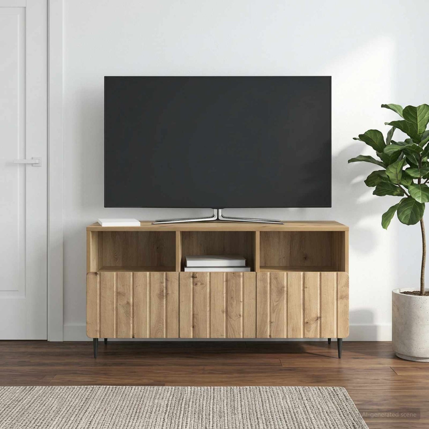 Mobile TV con cassetto Rovere Artigianale 102 x 34,5 x 50 cm