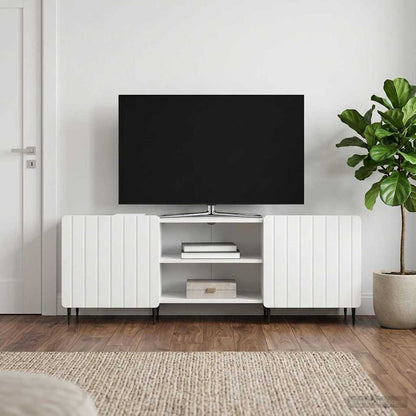 Mobile TV Bianco Lucido 150 x 31 x 52 cm Legno ingegnerizzato