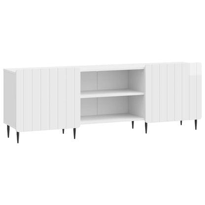 Mobile TV Bianco Lucido 150 x 31 x 52 cm Legno ingegnerizzato | homemem39