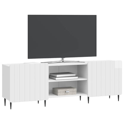 Mobile TV Bianco Lucido 150 x 31 x 52 cm Legno ingegnerizzato | homemem39