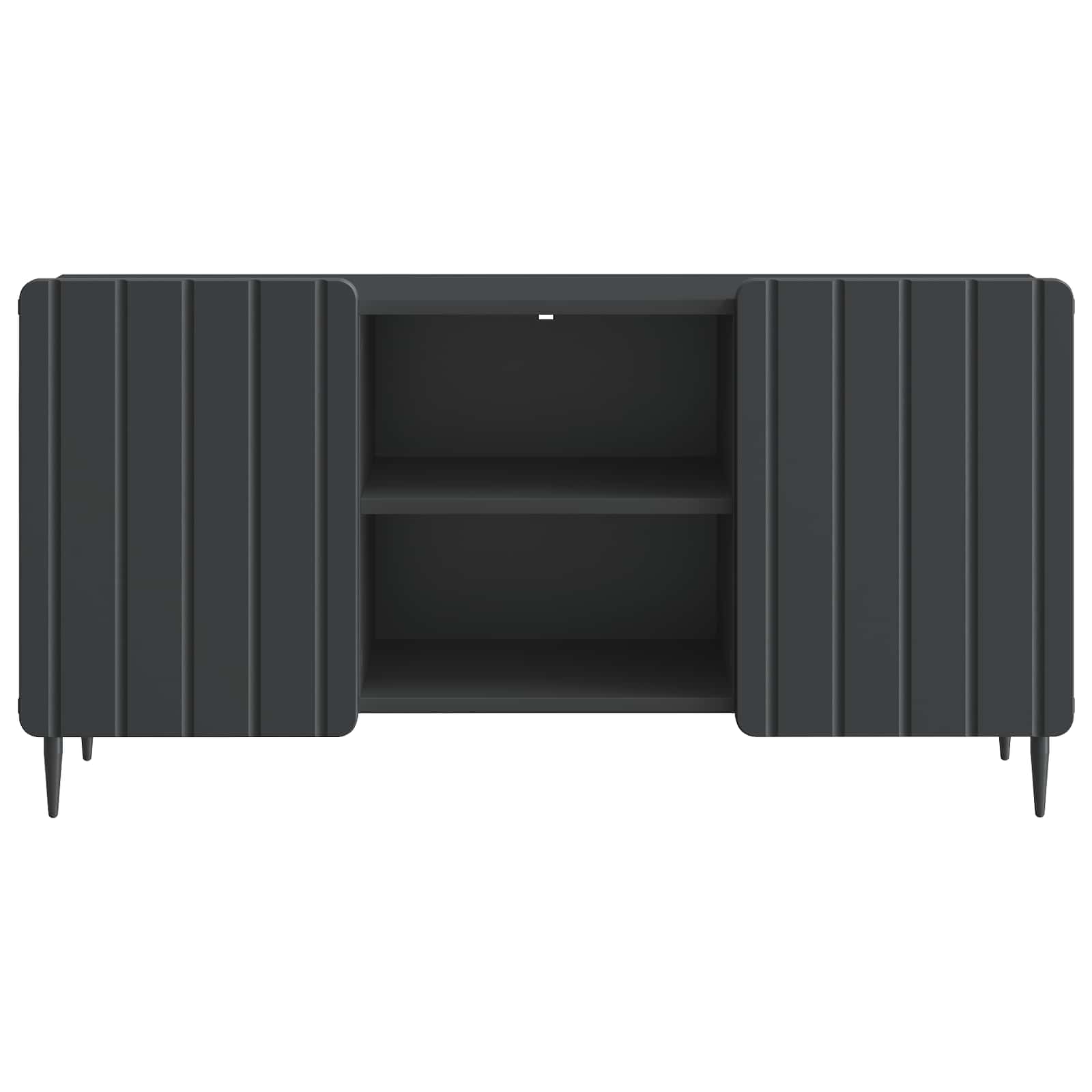Mobile TV Nero 102 x 34,5 x 52 cm Legno ingegnerizzato | homemem39