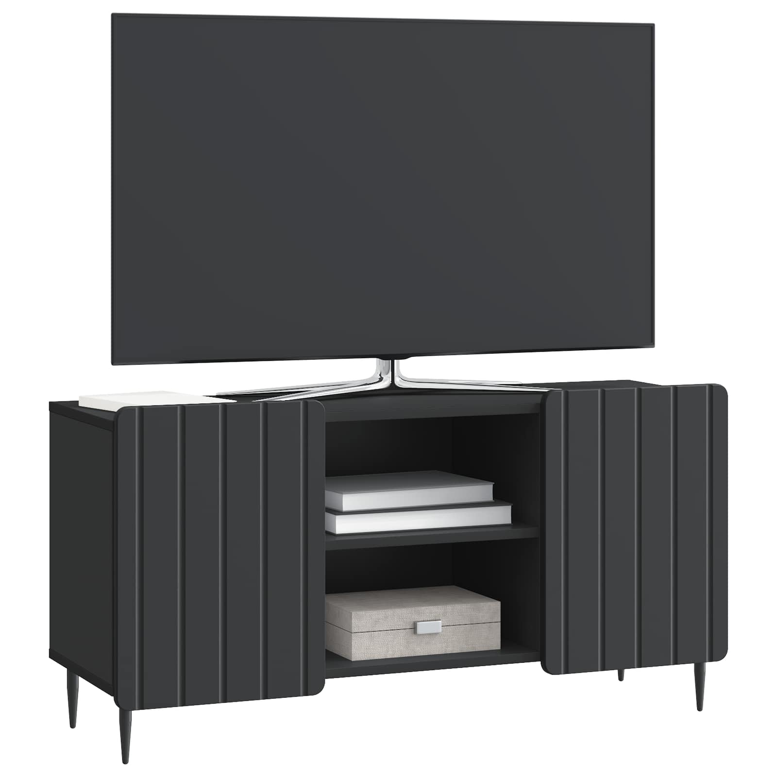 Mobile TV Nero 102 x 34,5 x 52 cm Legno ingegnerizzato | homemem39