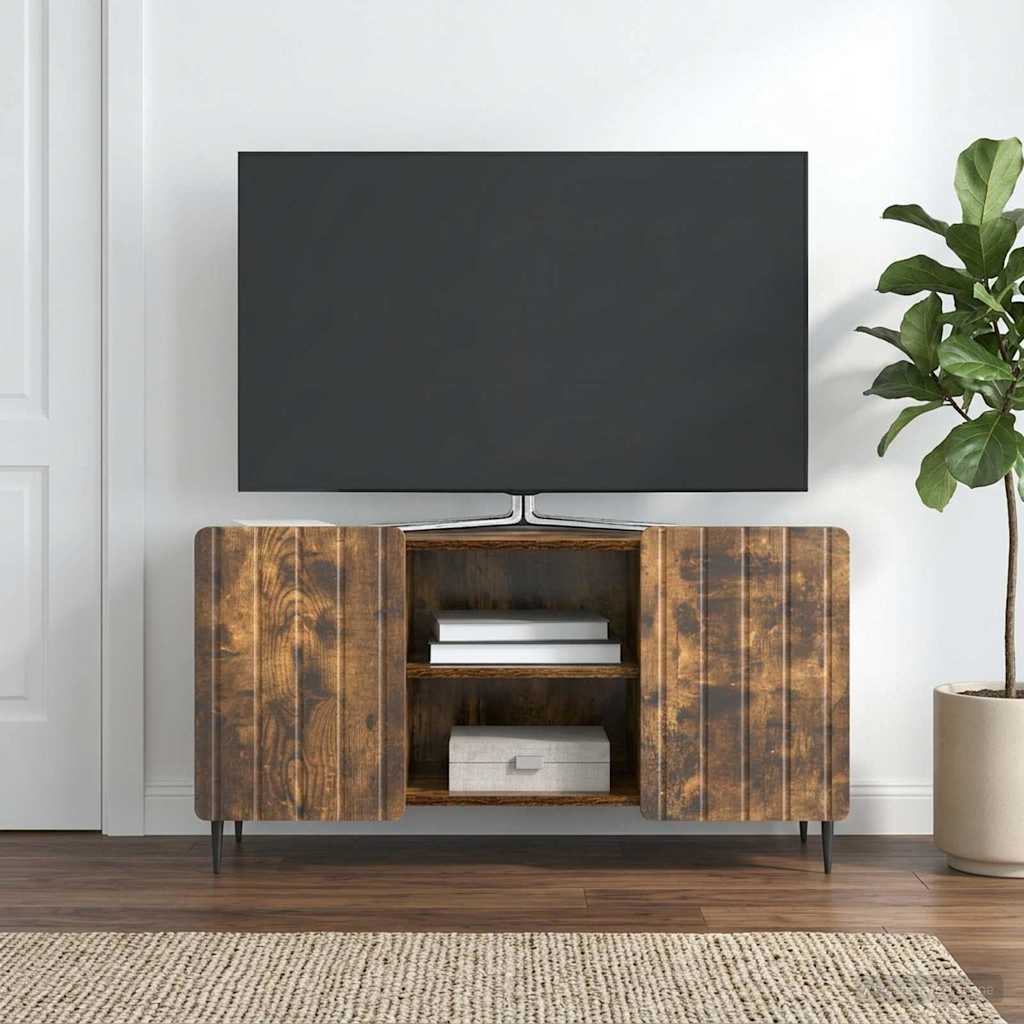 Mobile TV Rovere Fumo 102 x 34,5 x 52 cm Legno ingegnerizzato