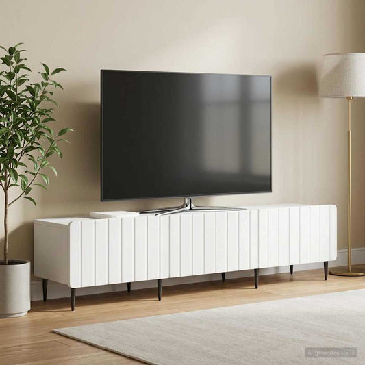 Mobile TV Bianco 147 x 34,5 x 32 cm Legno ingegnerizzato | homemem39