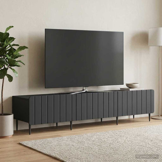 Mobile TV Nero 147 x 34,5 x 32 cm Legno ingegnerizzato
