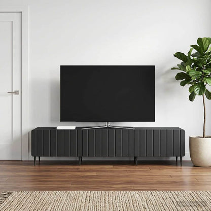 Mobile TV Nero 147 x 34,5 x 32 cm Legno ingegnerizzato
