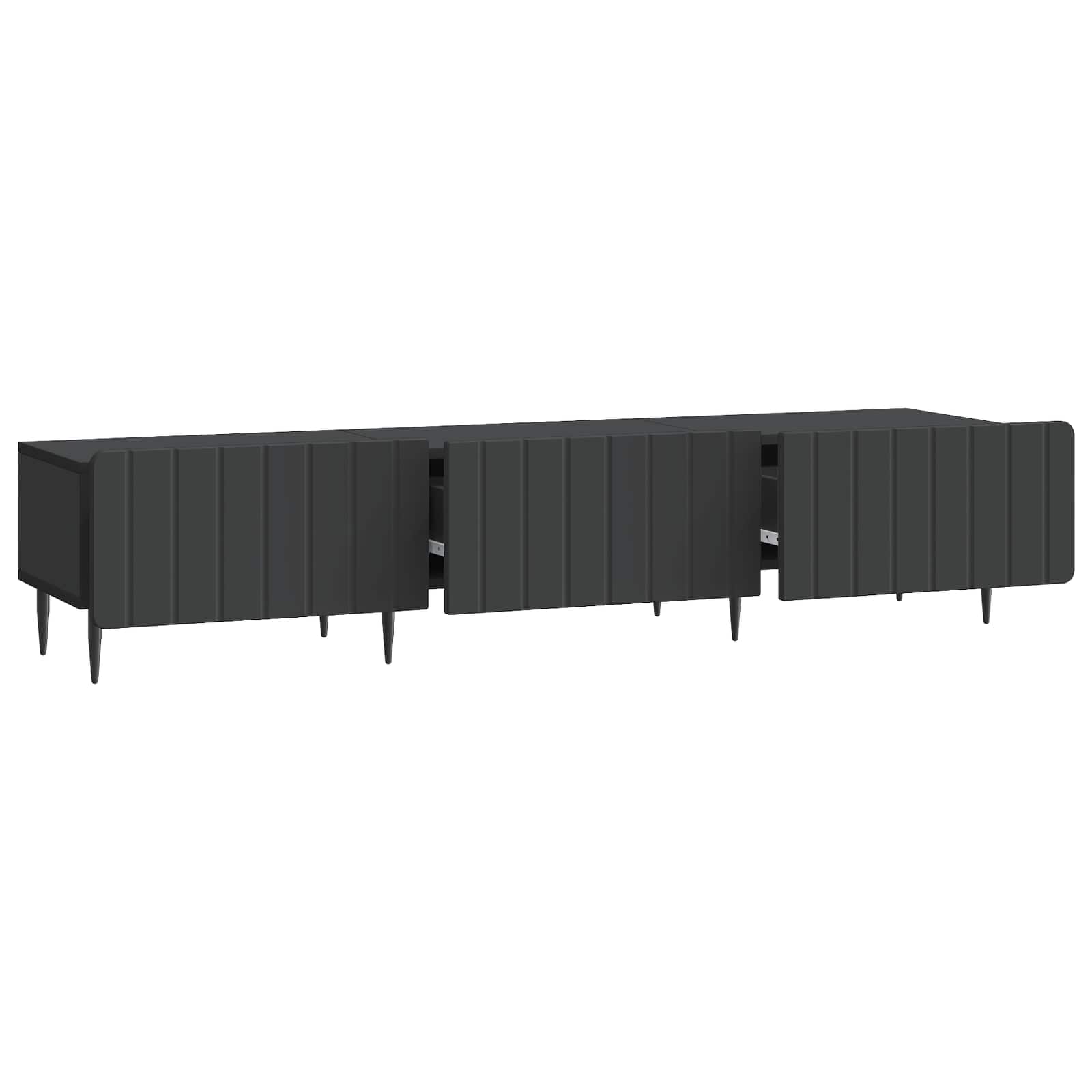 Mobile TV Nero 147 x 34,5 x 32 cm Legno ingegnerizzato | homemem39