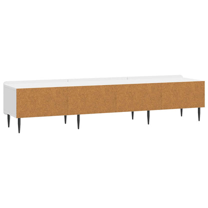 Mobile TV Bianco Lucido 147 x 34,5 x 32 cm Legno ingegnerizzato