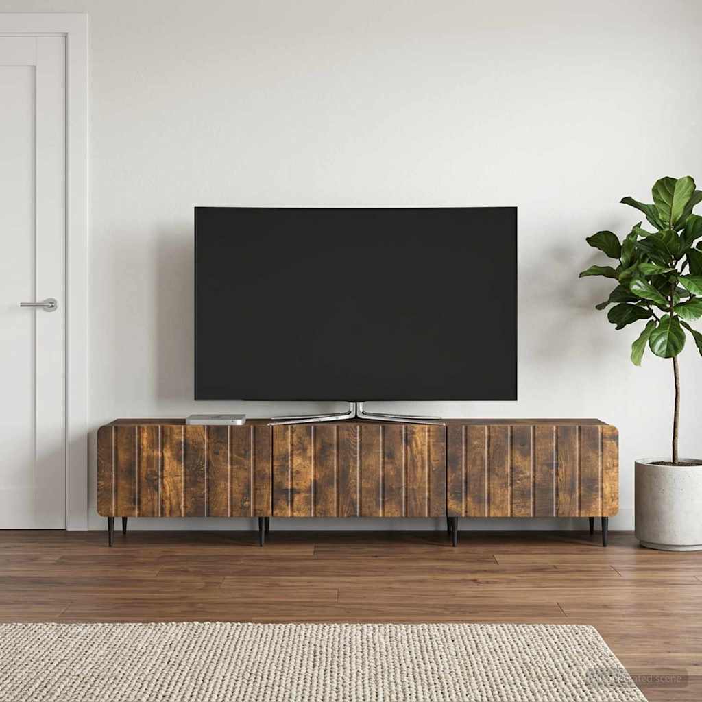 Mobile TV Rovere Fumo 147 x 34,5 x 32 cm Legno ingegnerizzato