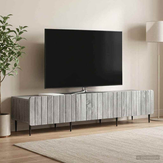 Mobile TV Grigio Sonoma 147 x 34,5 x 32 cm Legno ingegnerizzato