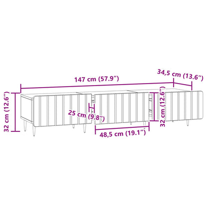 Mobile TV Legno antico 147 x 34,5 x 32 cm Legno ingegnerizzato | homemem39