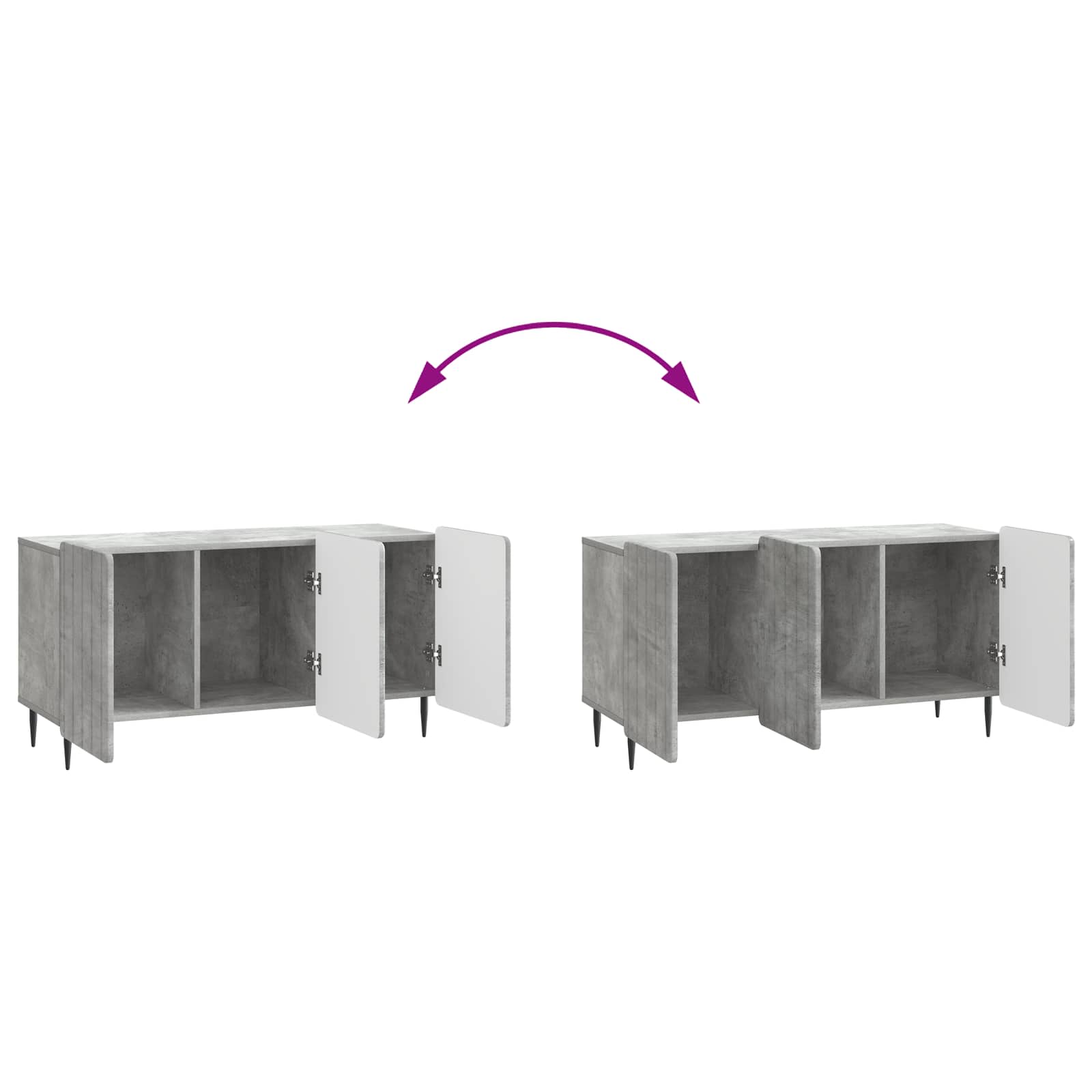 Mobile TV Grigio Cemento 99 x 34,5 x 52 cm Legno ingegnerizzato | homemem39