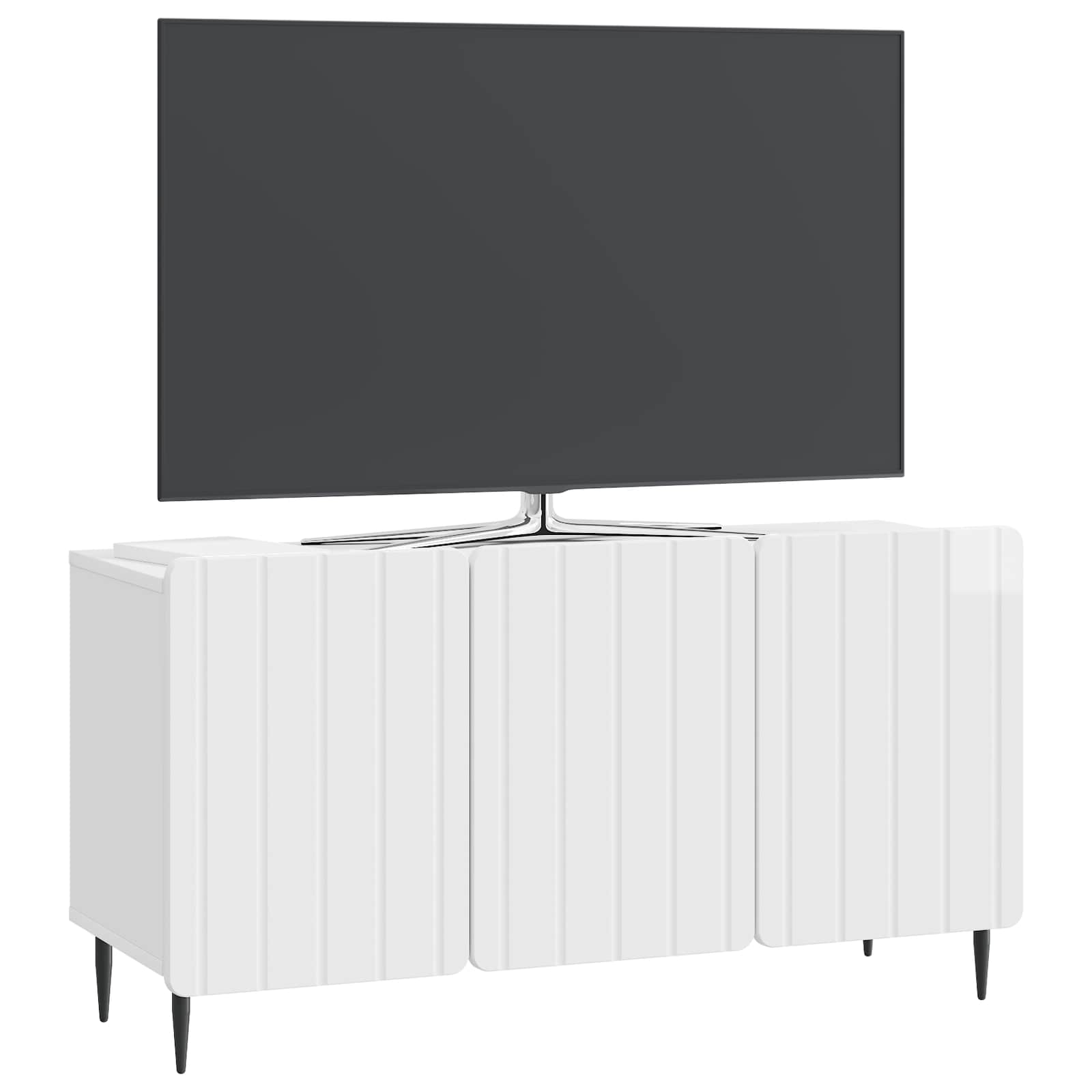 Mobile TV Bianco Lucido 99 x 34,5 x 52 cm Legno ingegnerizzato | homemem39