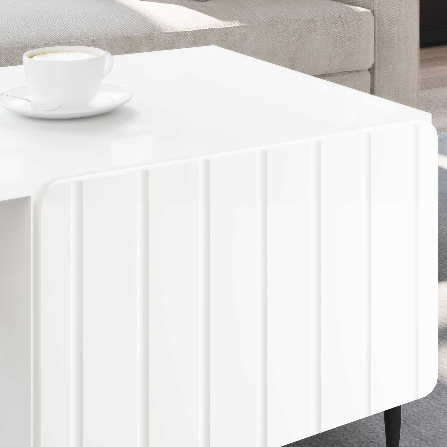Tavolino da salotto Bianco 90 x 50 x 40 cm Legno ingegnerizzato | homemem39