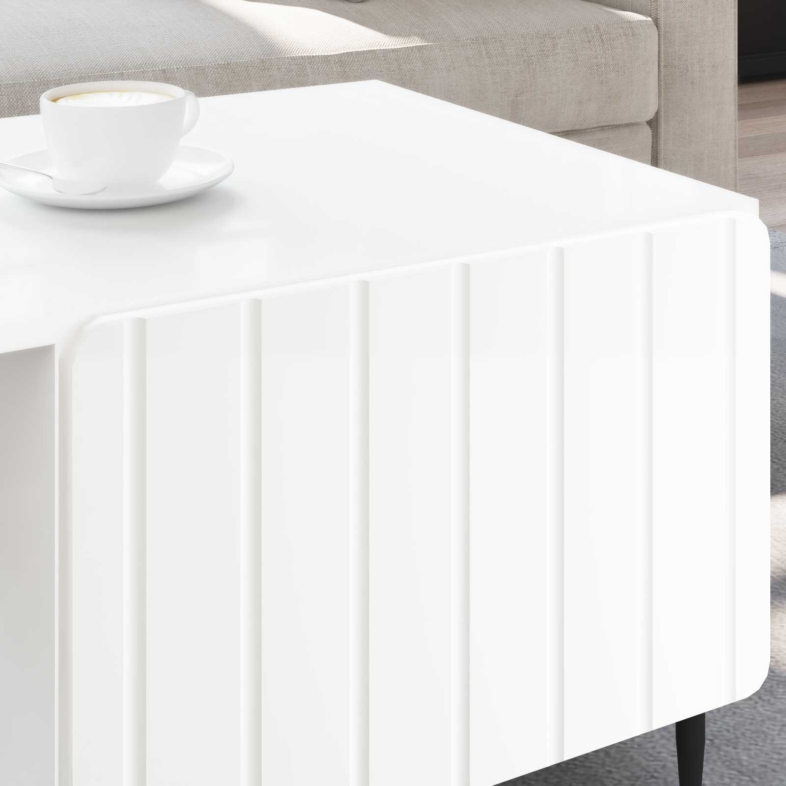 Tavolino da salotto Bianco 90 x 50 x 40 cm Legno ingegnerizzato | homemem39