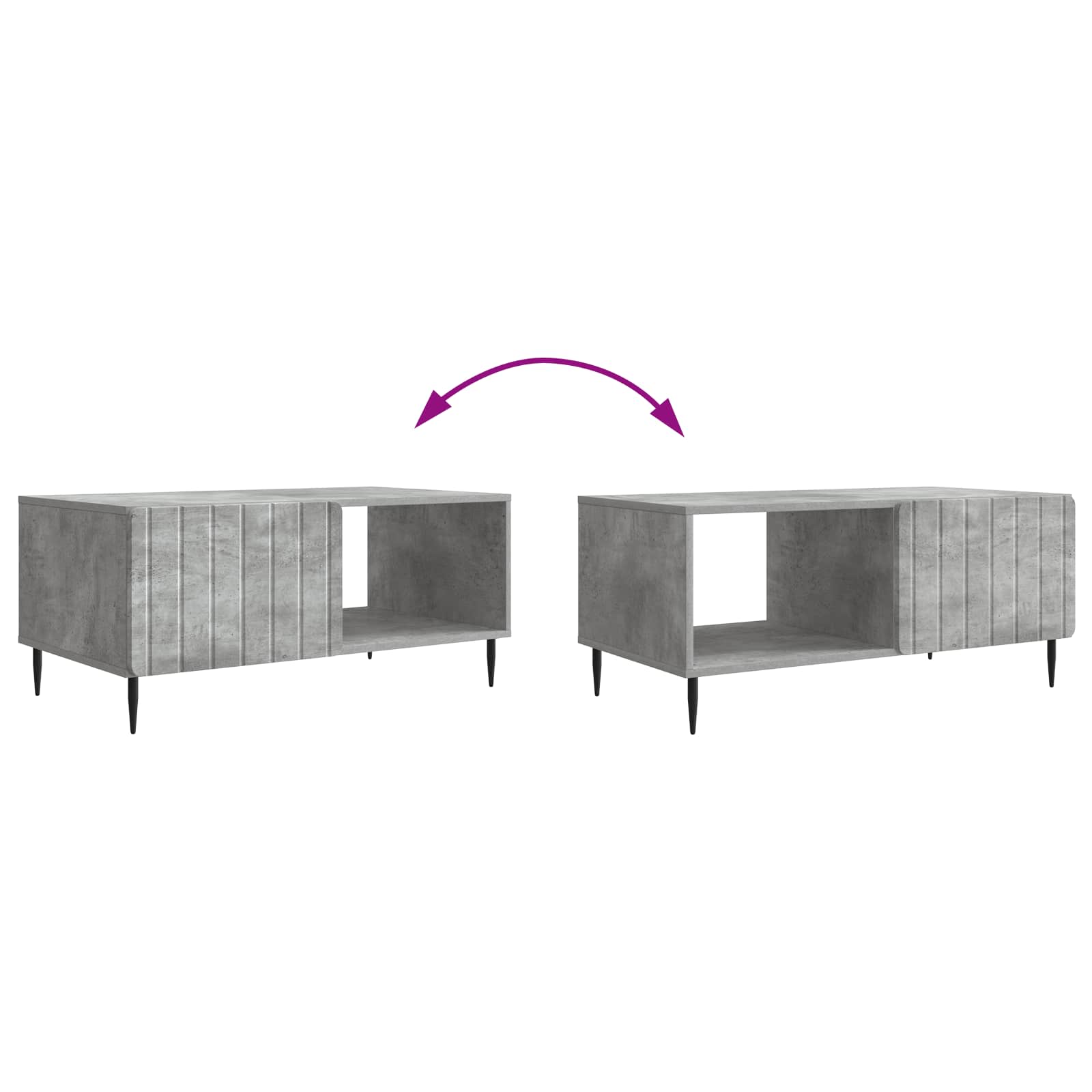 Tavolino da salotto Grigio Cemento 90 x 50 x 40 cm | homemem39