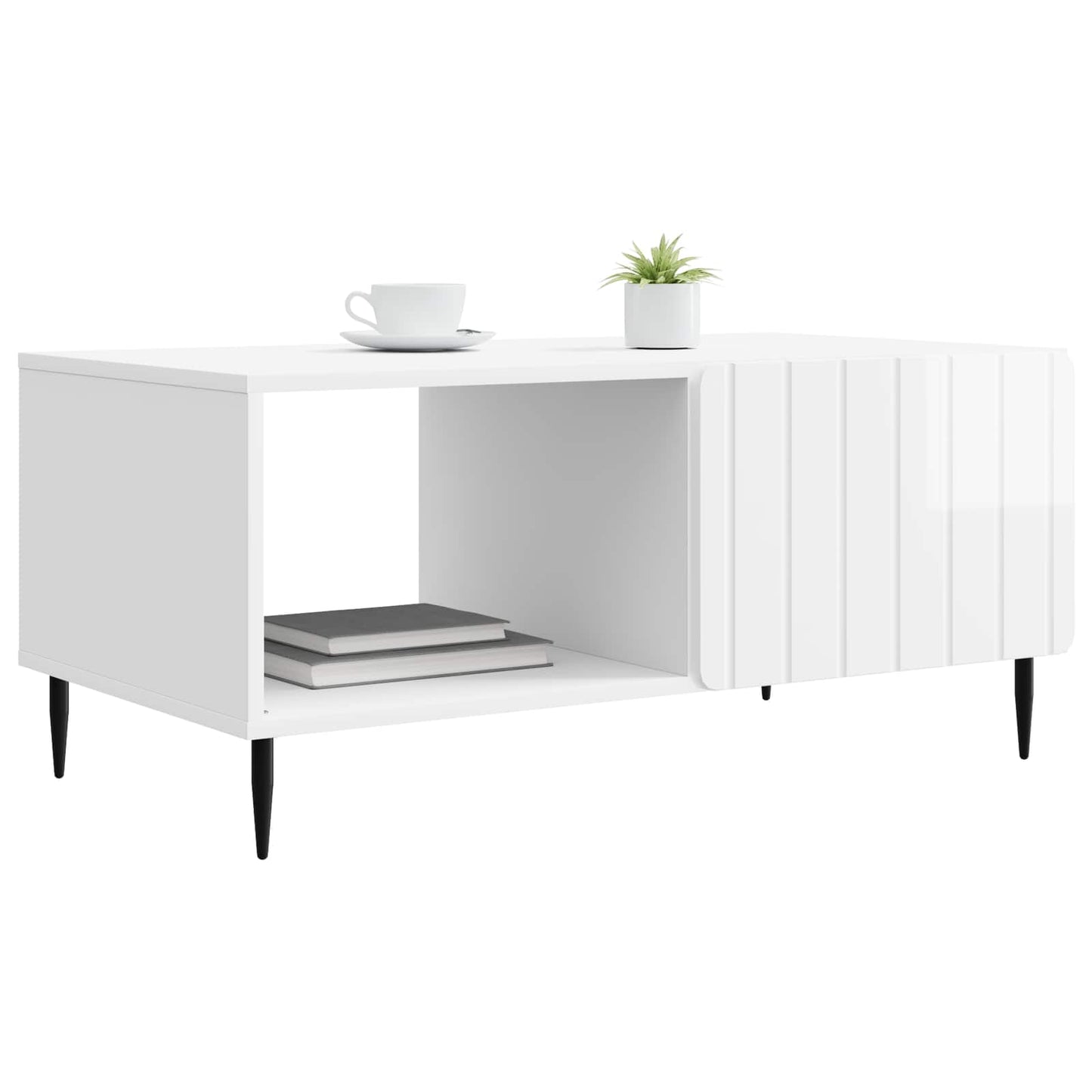 Tavolino da salotto Bianco Lucido 90 x 50 x 40 cm | homemem39