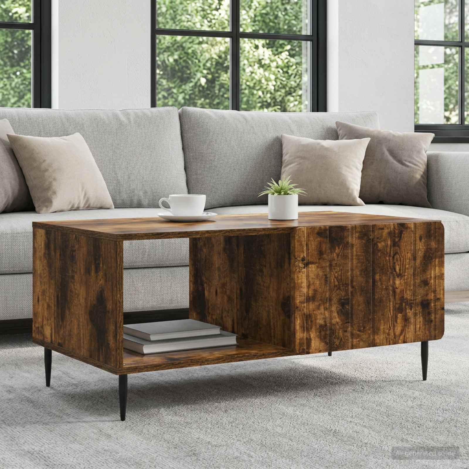 Tavolino da salotto Rovere Fumo 90 x 50 x 40 cm | homemem39