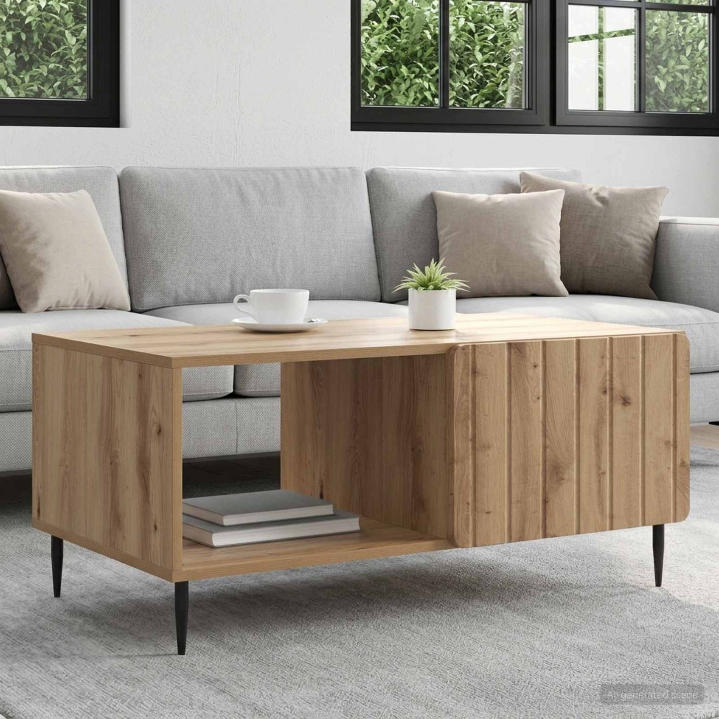 Tavolino da salotto Rovere Artigianale 90 x 50 x 40 cm | homemem39