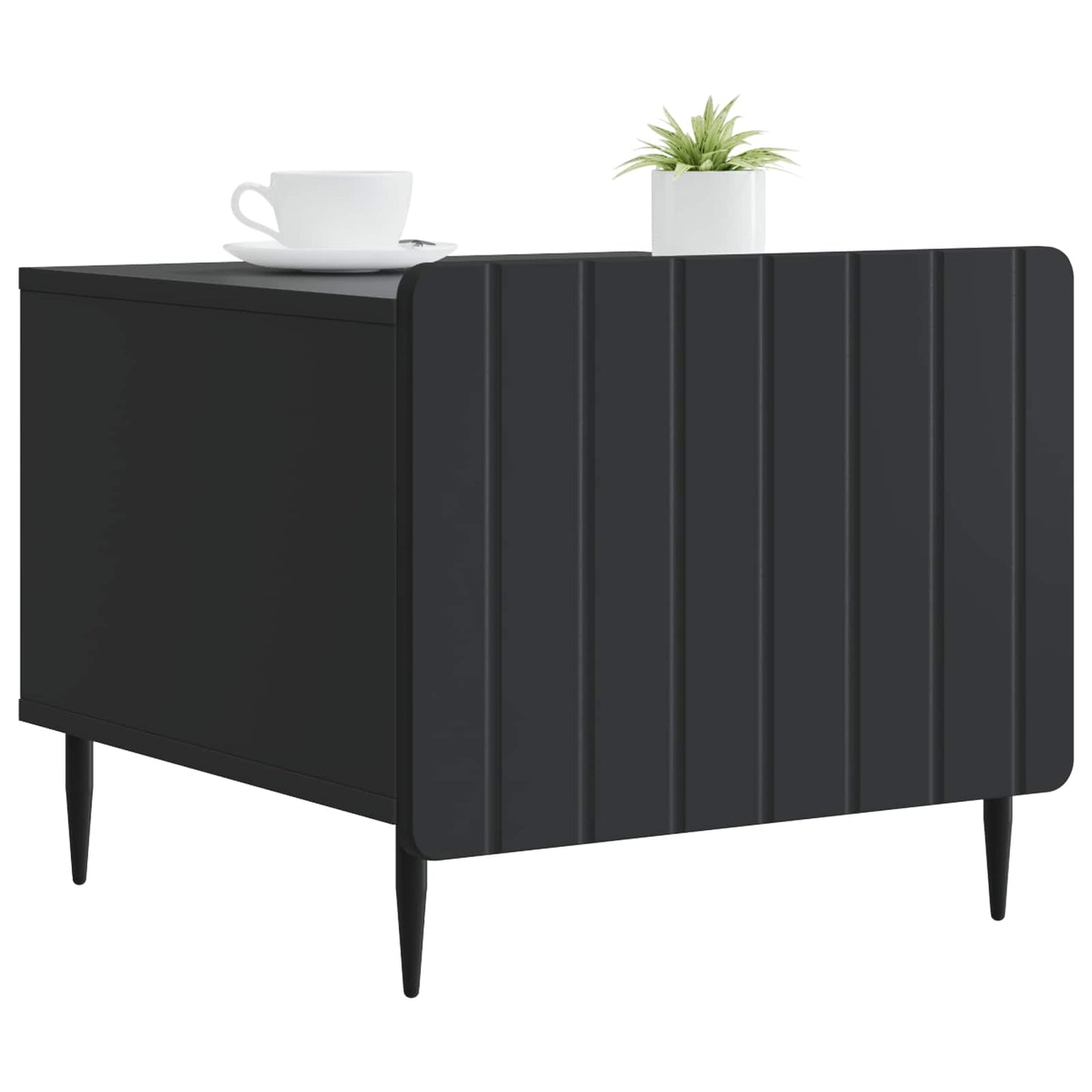 Tavolino da salotto Nero 49 x 50 x 42 cm Legno ingegnerizzato