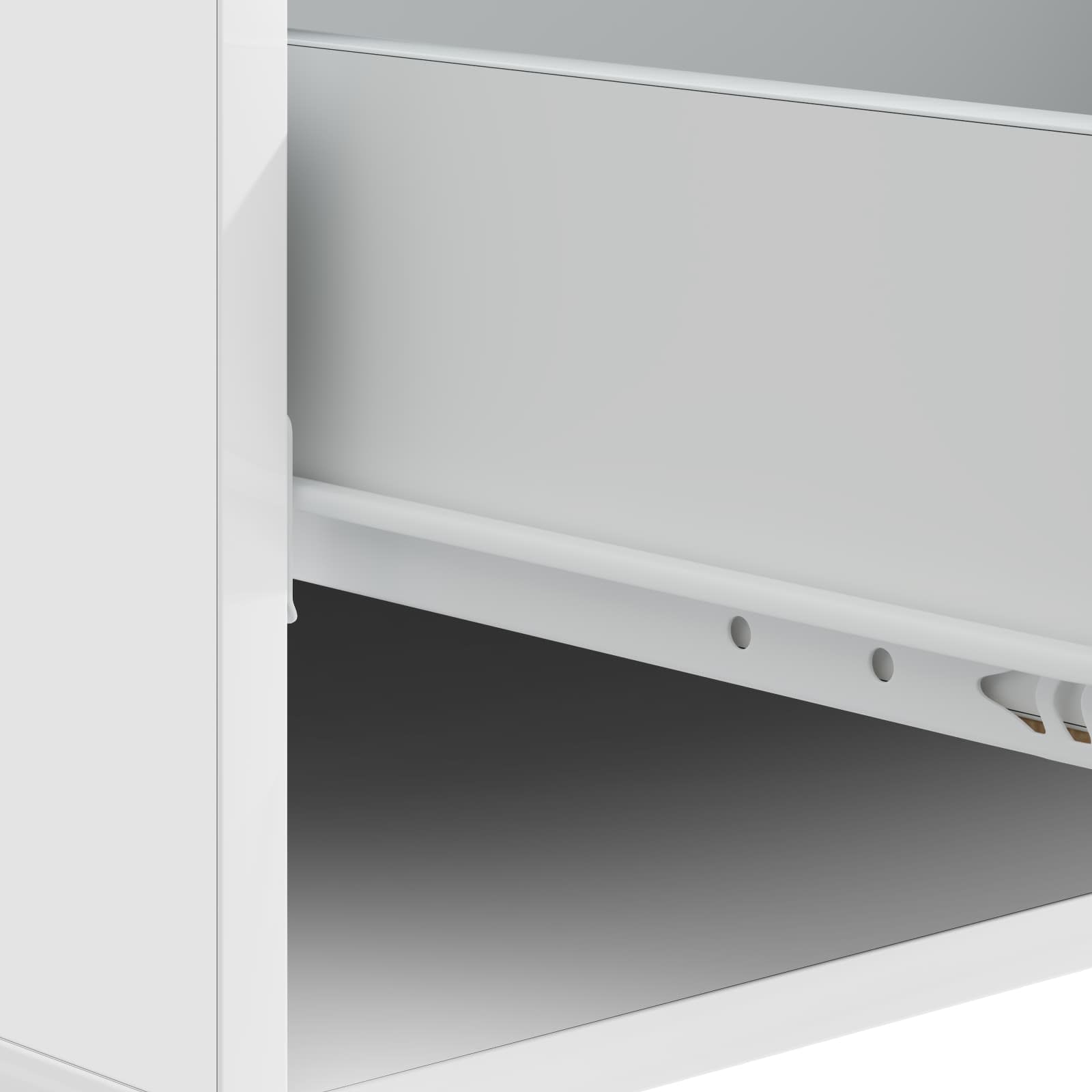 Tavolino da salotto con cassetto Bianco Lucido 49 x 50 x 42 cm | homemem39