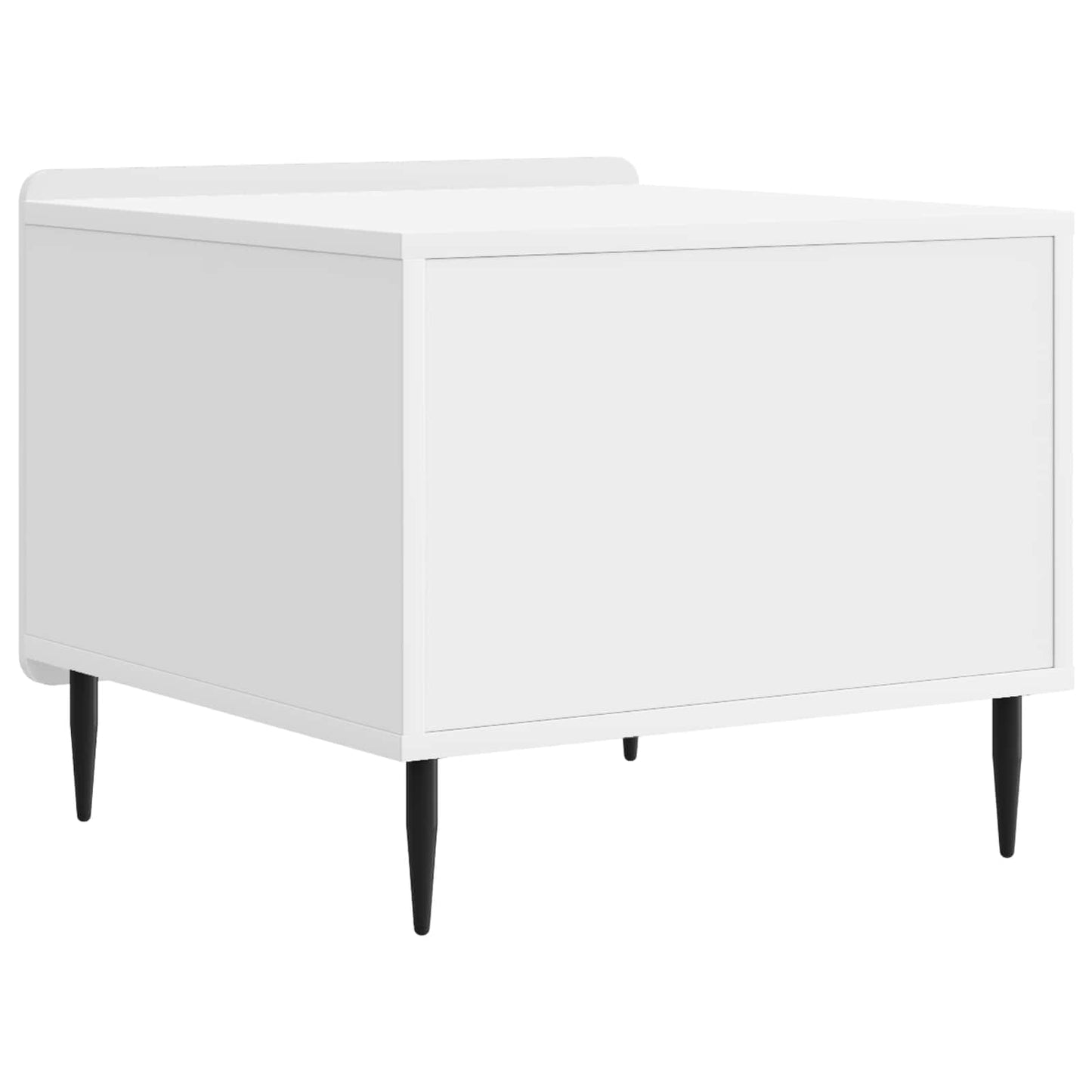 Tavolino da salotto con cassetto Bianco Lucido 49 x 50 x 42 cm