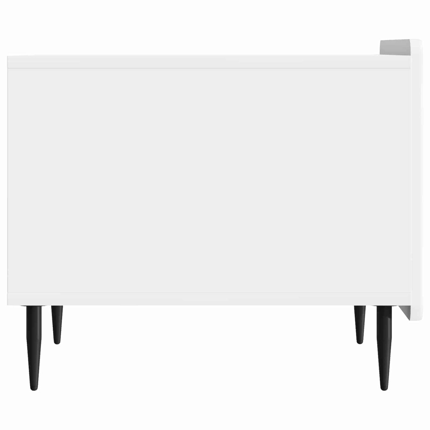 Tavolino da salotto con cassetto Bianco Lucido 49 x 50 x 42 cm