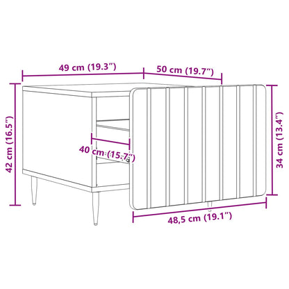 Tavolino da salotto con cassetto Rovere Fumo 49 x 50 x 42 cm