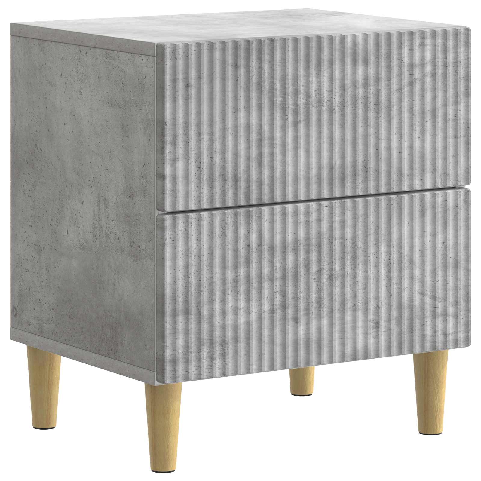 Armadio da Notte 2 pcs Grigio Cemento 43 x 34,5 x 48 cm | homemem39