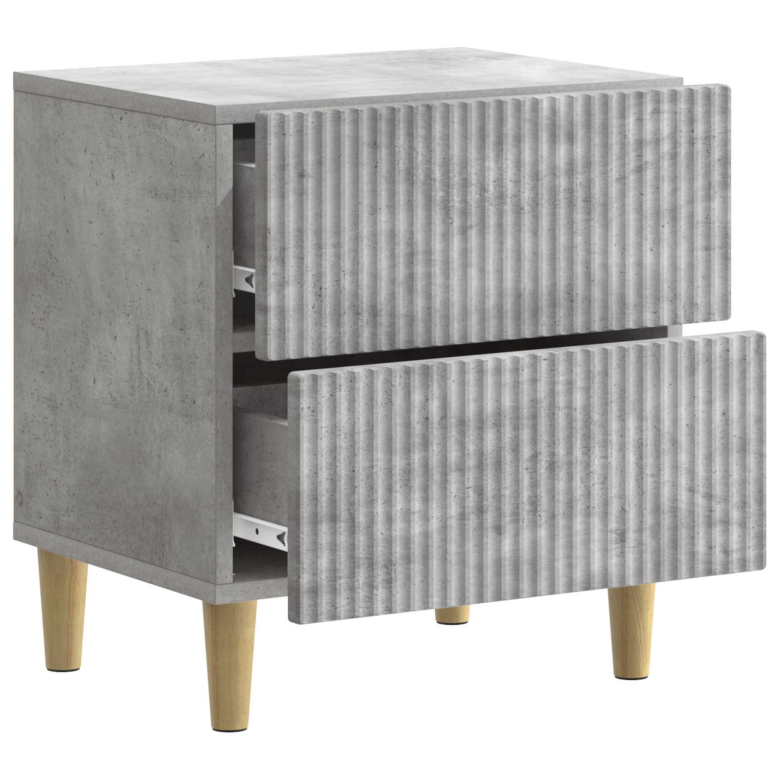 Armadio da Notte 2 pcs Grigio Cemento 43 x 34,5 x 48 cm | homemem39