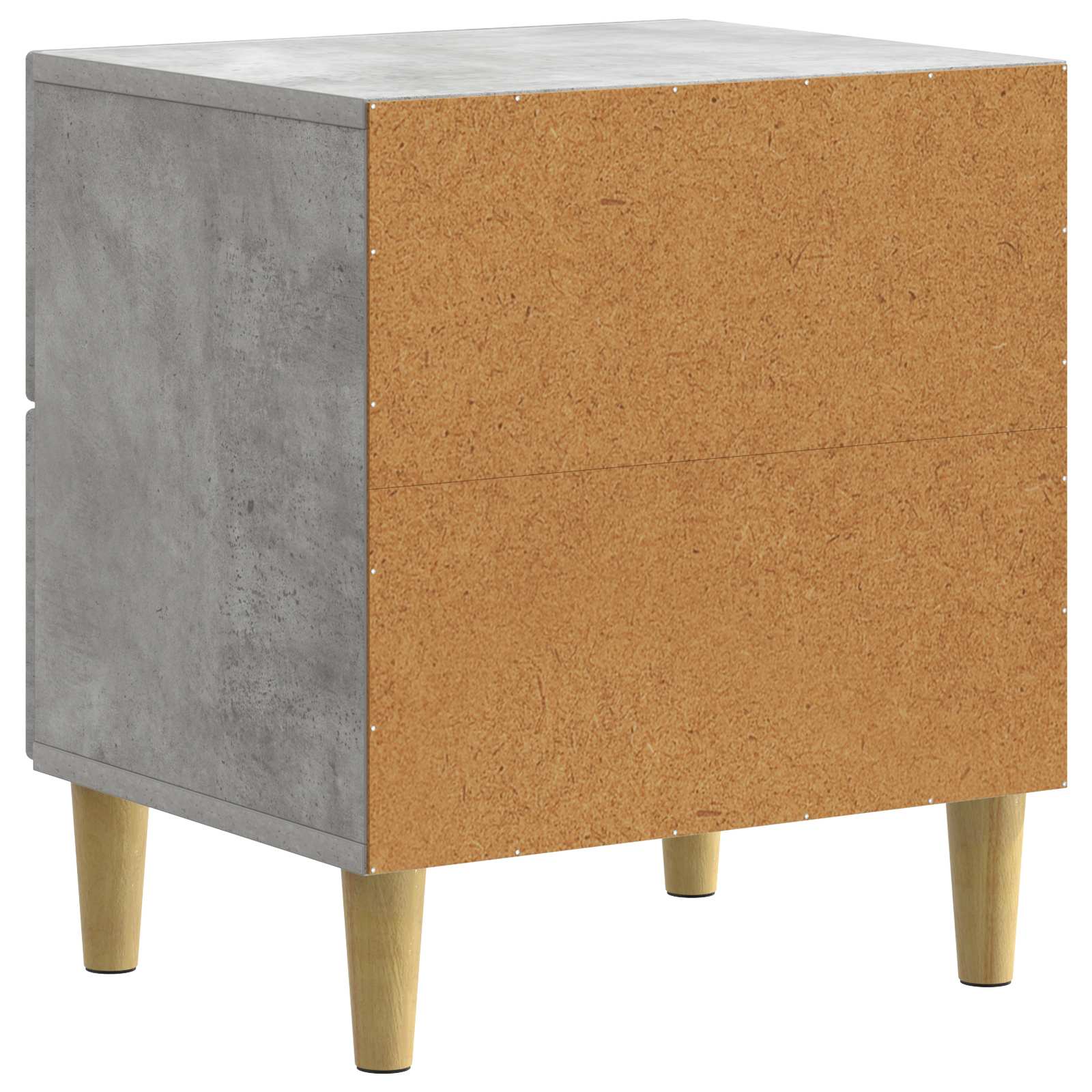 Armadio da Notte 2 pcs Grigio Cemento 43 x 34,5 x 48 cm | homemem39