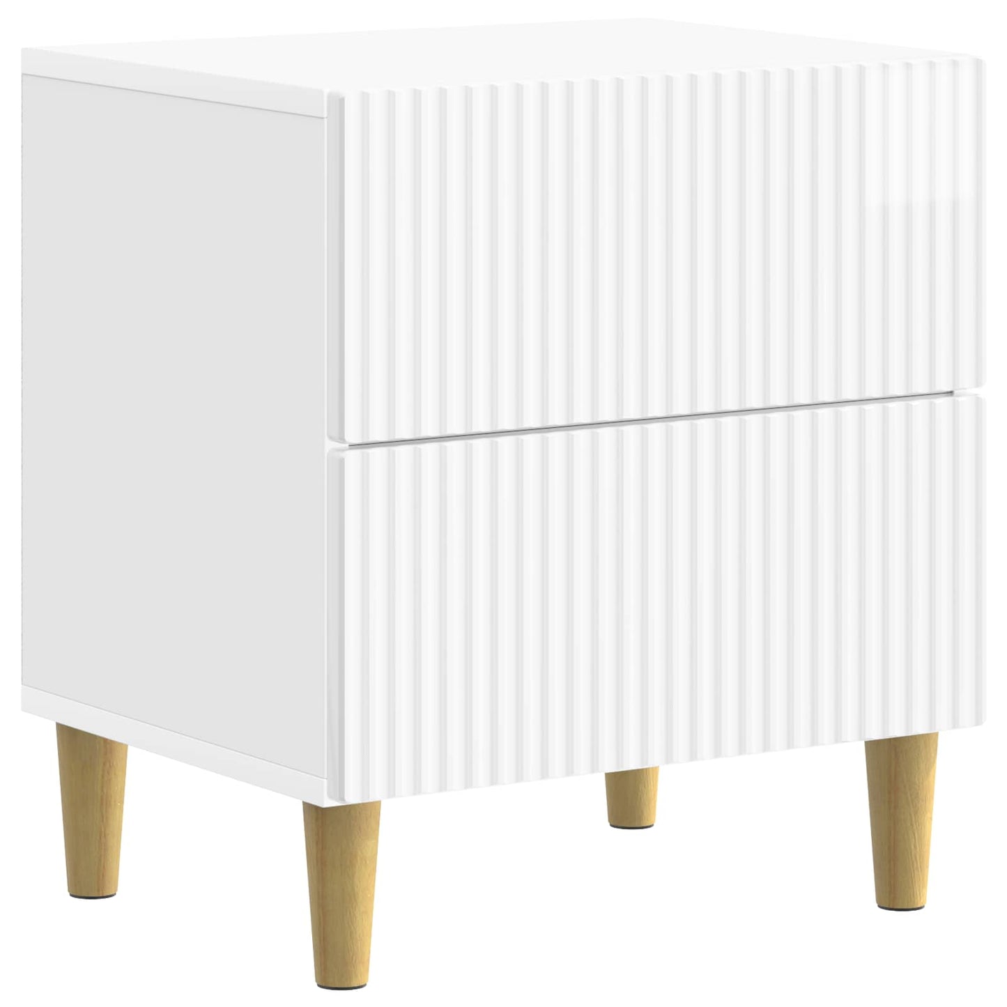 Armadio da Notte con cassetto Bianco Lucido 43 x 34,5 x 48 cm | homemem39