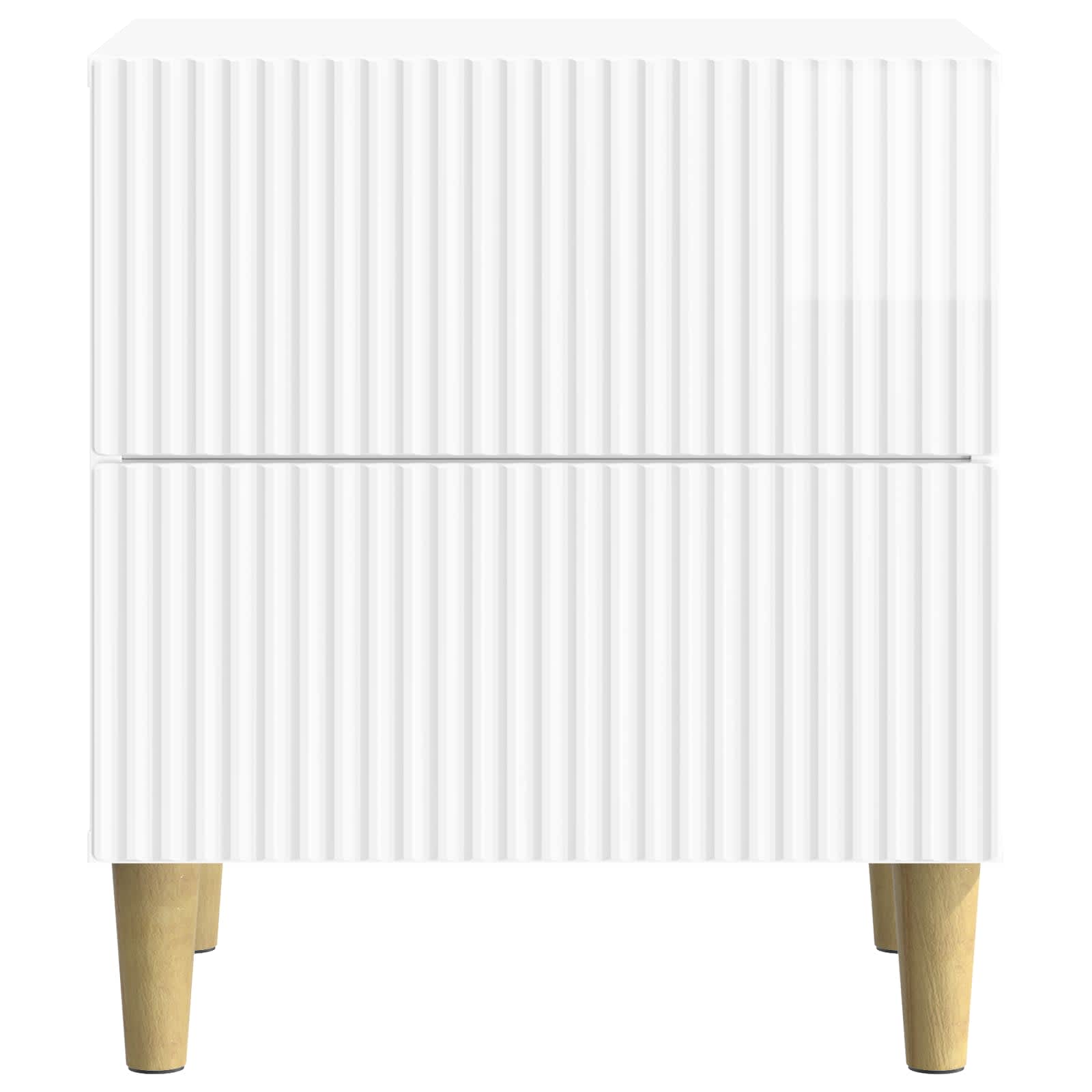 Armadio da Notte con cassetto Bianco Lucido 43 x 34,5 x 48 cm | homemem39