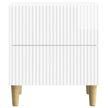 Armadio da Notte con cassetto Bianco Lucido 43 x 34,5 x 48 cm | homemem39