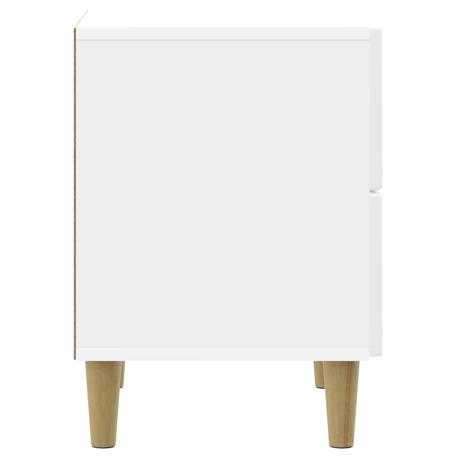 Armadio da Notte con cassetto Bianco Lucido 43 x 34,5 x 48 cm | homemem39