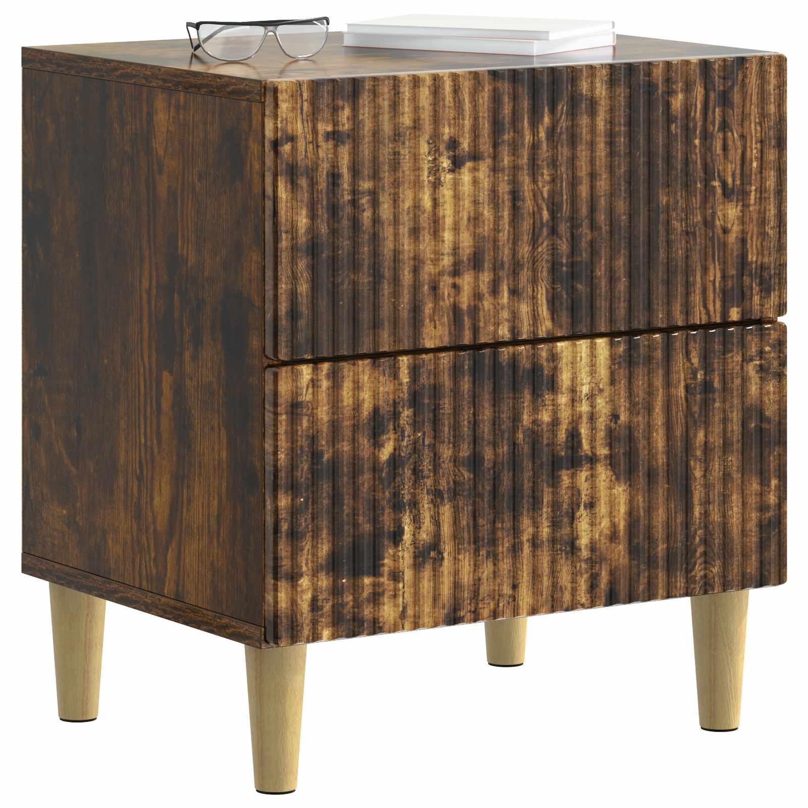 Armadio da Notte Rovere Fumo 43 x 34,5 x 48 cm | homemem39