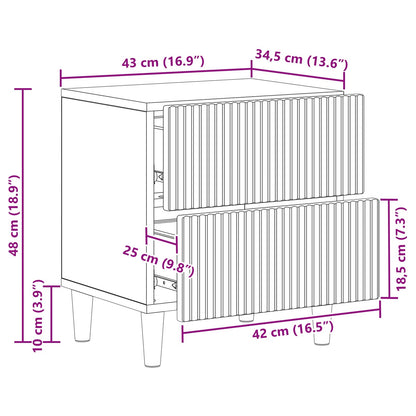 Armadio da Notte con cassetto Grigio Sonoma 43 x 34,5 x 48 cm | homemem39