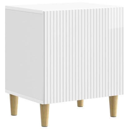 Armadio da Notte 2 pcs Bianco Lucido 43 x 34,5 x 50 cm | homemem39