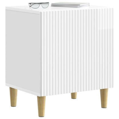 Armadio da Notte 2 pcs Bianco Lucido 43 x 34,5 x 50 cm | homemem39