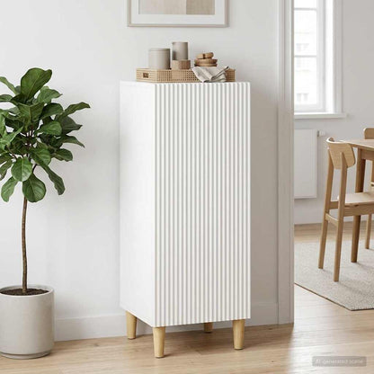 Credenza Bianco Lucido 33 x 34,5 x 90 cm Legno ingegnerizzato