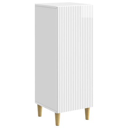 Credenza Bianco Lucido 33 x 34,5 x 90 cm Legno ingegnerizzato | homemem39