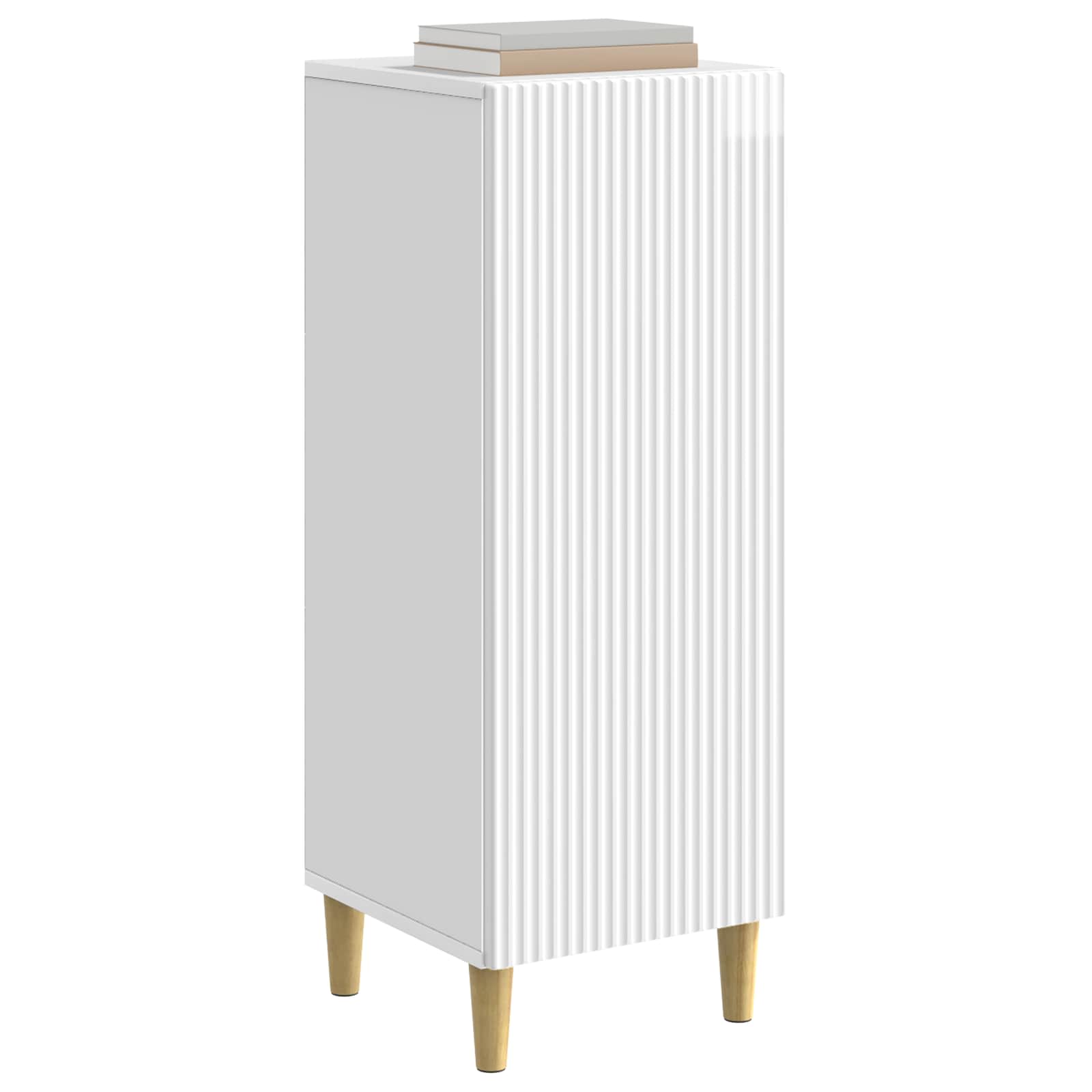 Credenza Bianco Lucido 33 x 34,5 x 90 cm Legno ingegnerizzato | homemem39