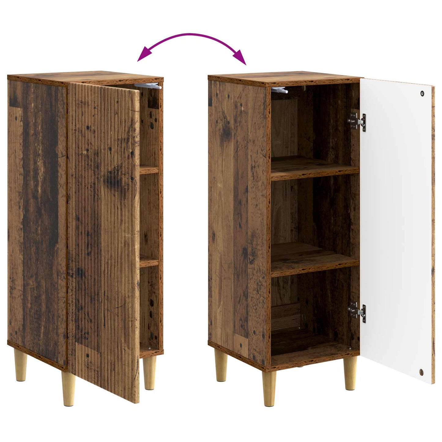 Credenza Legno antico 33 x 34,5 x 90 cm Legno ingegnerizzato | homemem39
