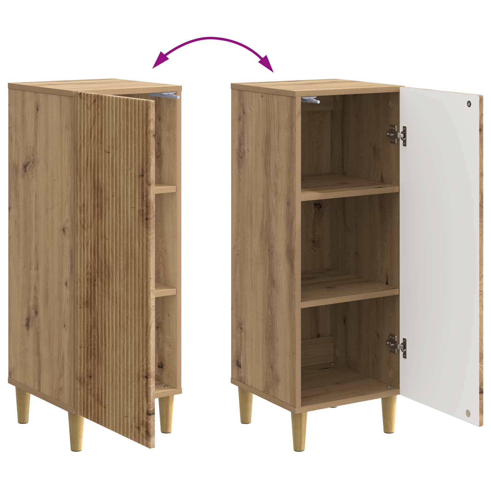 Credenza Rovere Artigianale 33 x 34,5 x 90 cm | homemem39